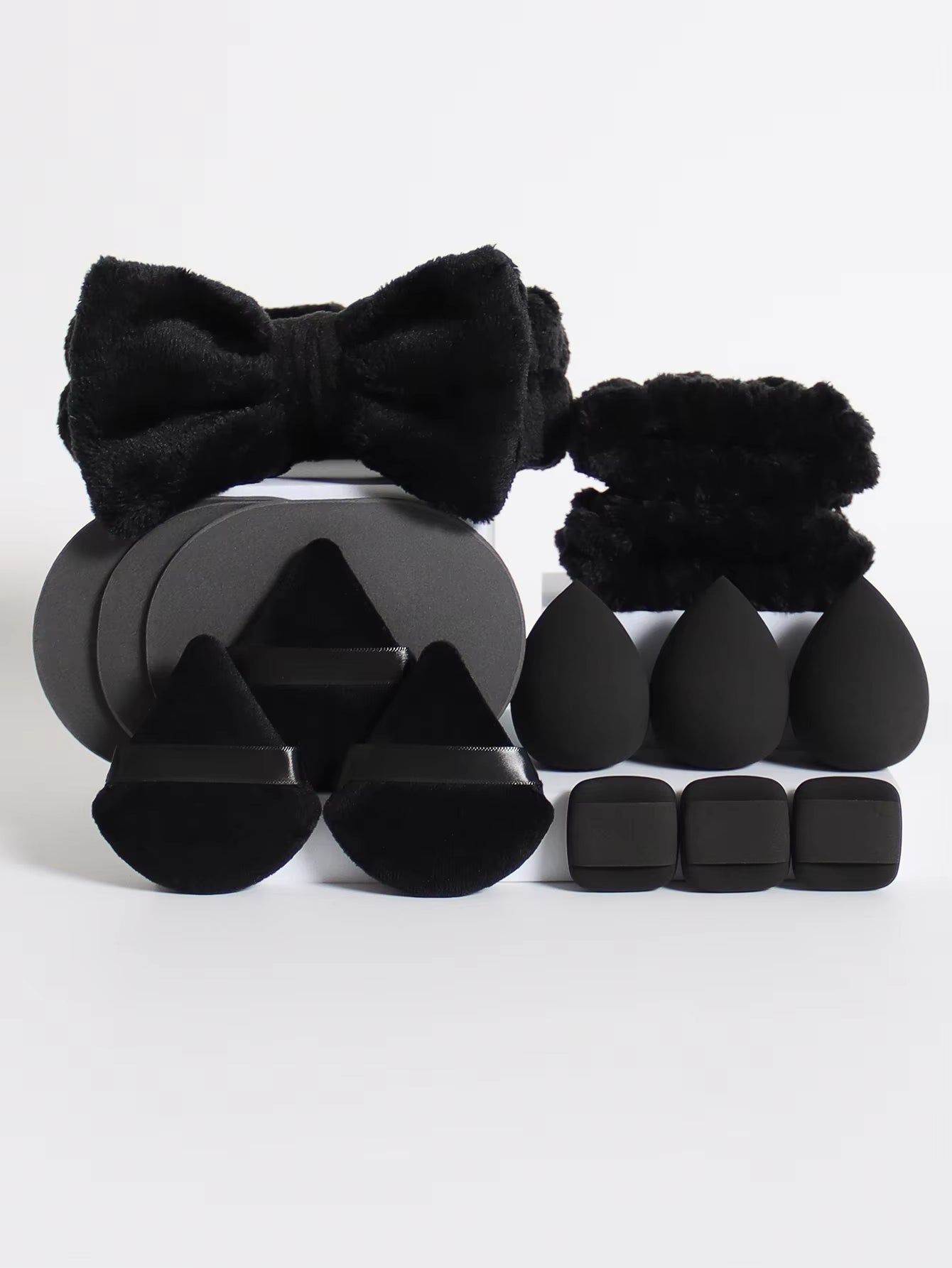 15 件套 Cosmetic Puff Makeup Sponge Blender Beauty Egg Foundation Sponges Puff Wash Face Headband Wristband Make up Accessories